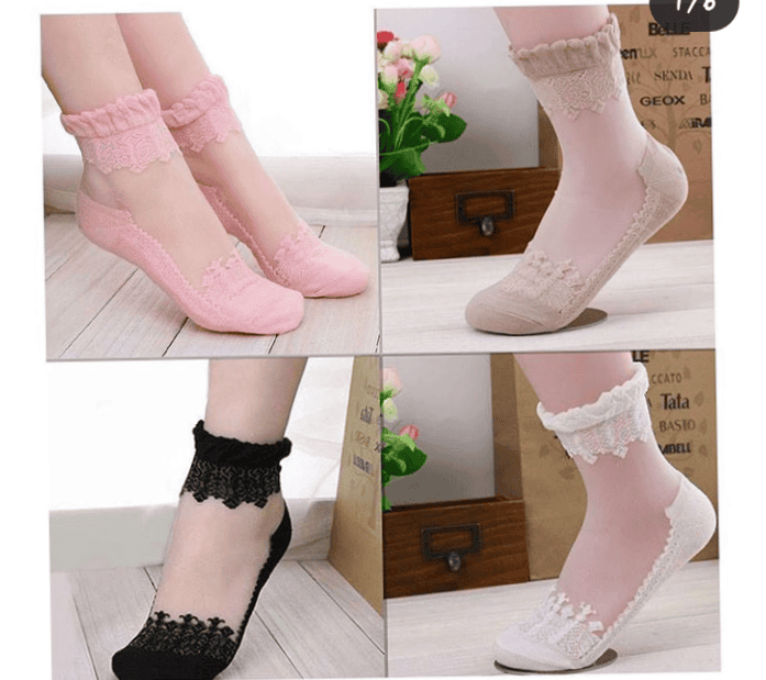 Pack of 4 Transparent Socks Pack of 4 Transparent Socks